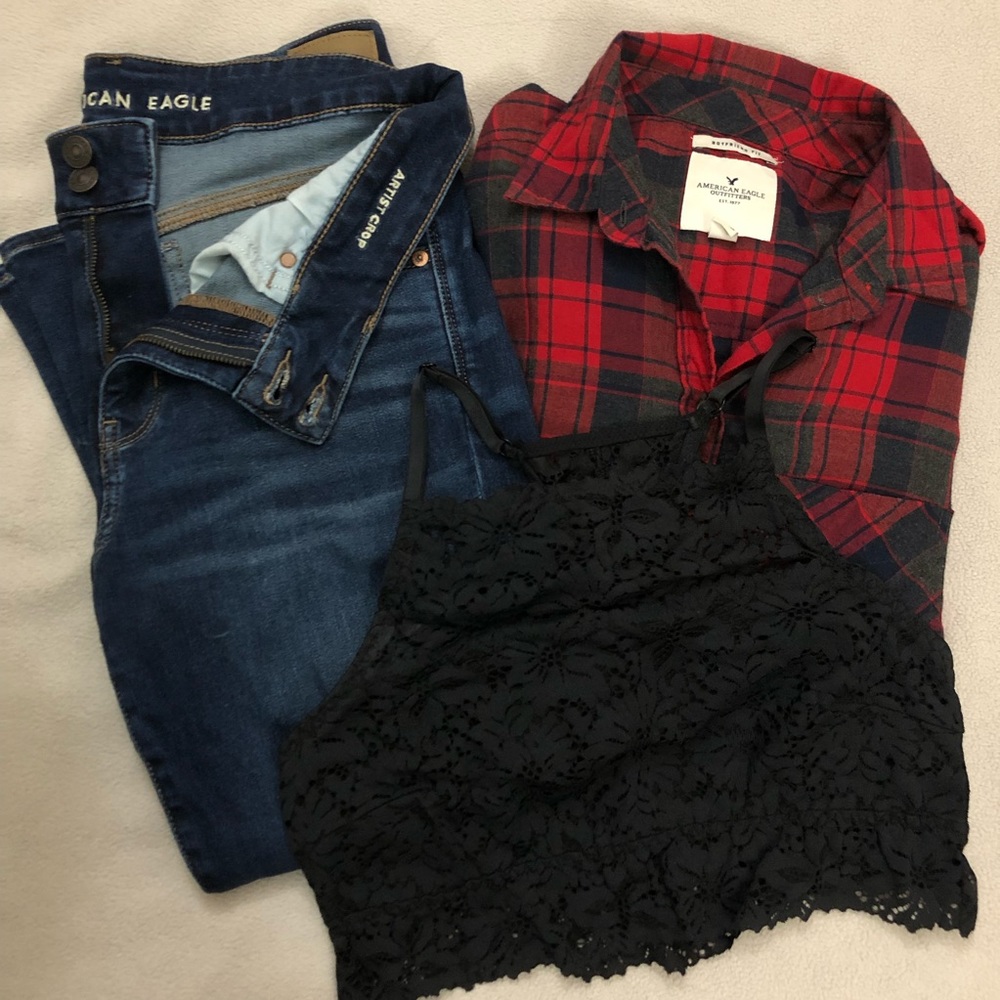 Aerie - Hi Neck Lace Bralette